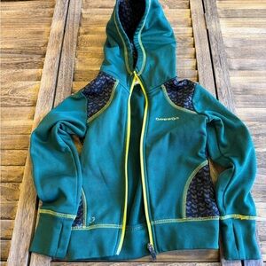 Oregon Ducks Colosseum Green Zip-Up with Yellow Trim XS Girls 4-5
